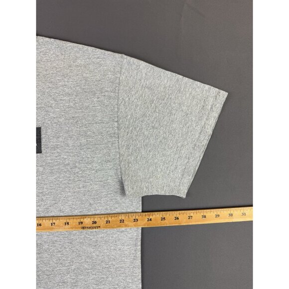 Rare Vintage Y2K Nike Swoosh Just Do It Classic Slogan Ad Grey Shirt Silver Tag - Picture 7 of 8